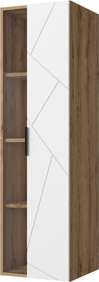 Шкаф-пенал с витриной Anrex Kaylas 1V-P (дуб наварра/эко джелато)