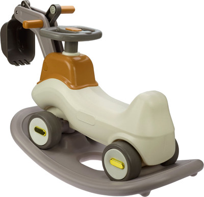 Качалка-каталка Solmax&Kids Экскаватор / YI99829 (белый/коричневый)