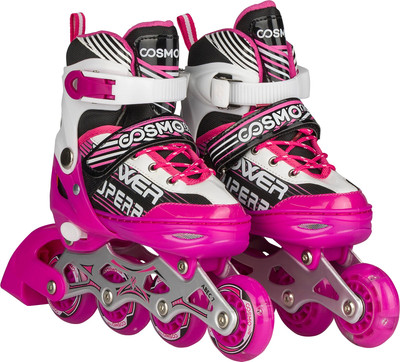 Роликовые коньки CosmoRide Aqua (р-р 35-38, белый/фиолетовый)