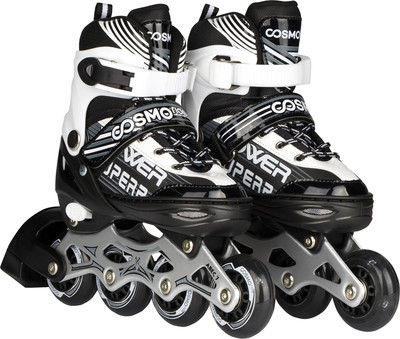 Роликовые коньки CosmoRide Aqua (р-р 27-30, черный/белый)