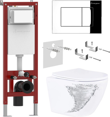 Унитаз подвесной с инсталляцией Asten Readle Zentralmodul AR0601-205CH