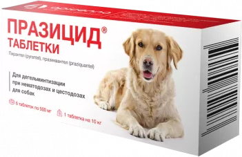 Таблетки от глистов Apicenna Празицид для собак (6 таблеток)