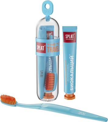 Набор для ухода за полостью рта Splat Biocalcium Зубная паста 25мл+Зубная щетка