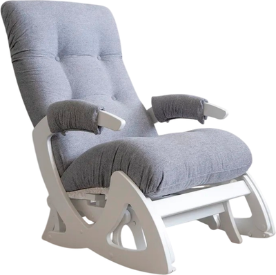 Кресло-маятник Glider Балтик (серый/молочный дуб)