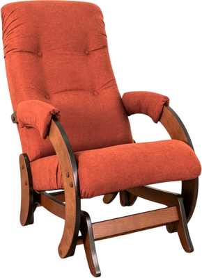 Кресло-маятник Glider Модель 68 (кирпично-красный/орех антик)