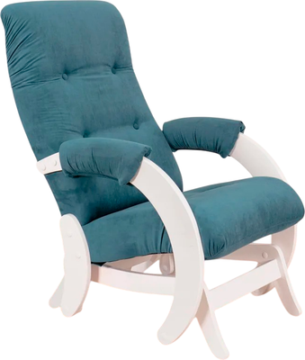 Кресло-маятник Glider Модель 68 (сине-зеленый/молочный дуб)