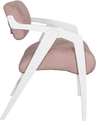 Стул Glider Темно-розовый/молочный дуб