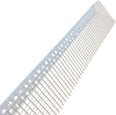 Уголок штукатурный Profilsystems ПВХ с армирующей сеткой 7.5x7.5 (3м)