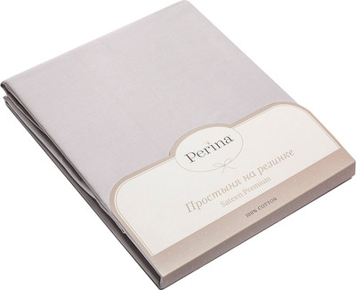 Простыня для малышей Perina На резинке / ПР-О.125х75.6 (серый)