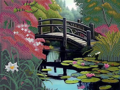 Набор алмазной вышивки Centrum Пейзаж с мостиком / 73526