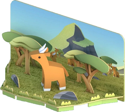 Игрушка-конструктор Halftoys Animal Импала с диорамой HA002