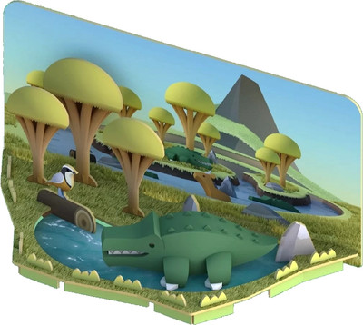 Игрушка-конструктор Halftoys Animal Крокодил с диорамой HA006