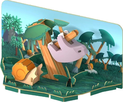 Игрушка-конструктор Halftoys Animal Ленивец с диорамой HA009