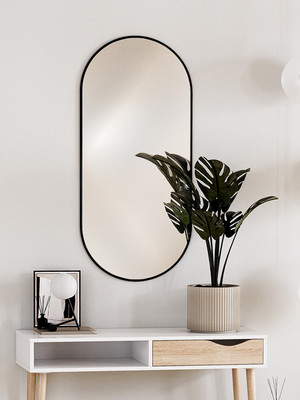 Зеркало Мебельград Z-16 110x50 (черная рамка)