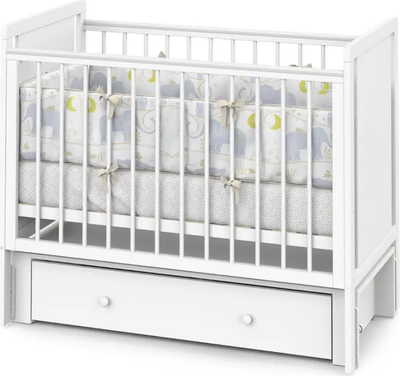 Детская кровать-трансформер INDIGO Classic с поперечным маятником (белая аляска)