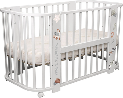 Детская кровать-трансформер INDIGO Baby Line 5 в 1 (машинки)