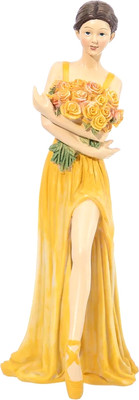 Статуэтка Elan Gallery Балерина с цветами в желтом / 210183