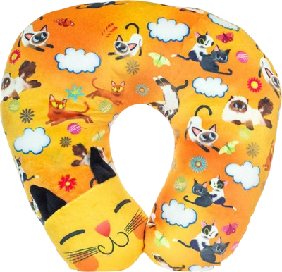 Подушка на шею Malvina Кот дорожный / 9.283.3 (желтый)