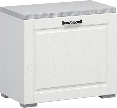 Тумба в прихожую Империал Лацио 60 (белое дерево/черный)