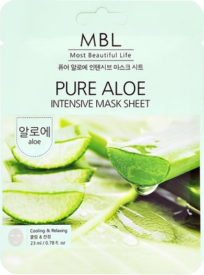 Маска для лица тканевая MBL с экстрактом алоэ