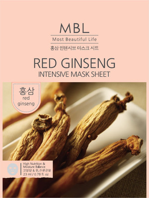 Маска для лица тканевая MBL с экстрактом красного женьшеня