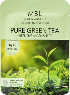 Маска для лица тканевая MBL с экстрактом зеленого чая