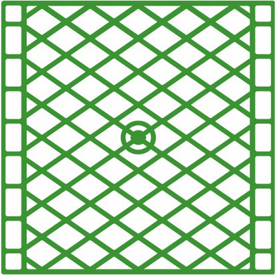 Решетка для мойки БЗПИ 270x270 / 23с262-3567