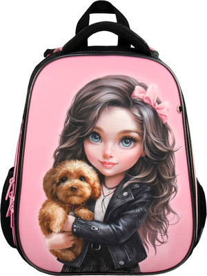 Школьный рюкзак Феникс+ Брюнетка с собачкой / 68240