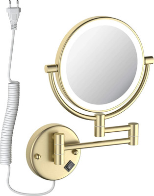 Зеркало косметическое Aquatek AQ4915BG (с подсветкой, золото)