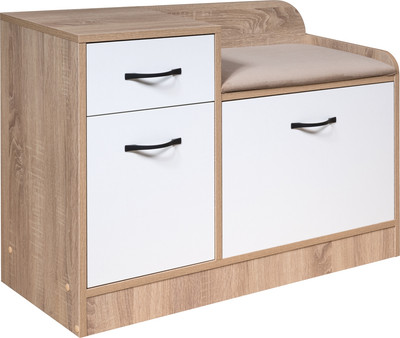 Скамья Мебель-Класс Порто-7 Правый / МК 501.09.7 (Biege/белый/дуб сонома)