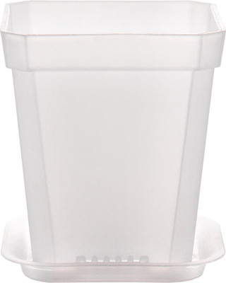 Набор горшков для рассады BOTANICA квадрат мягкий 7x7x8см (5шт, прозрачный, с поддоном)