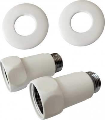 Американка Ростела Прямая для полотенцесушителя 3/4"x1/2" (белый Ral 9016)