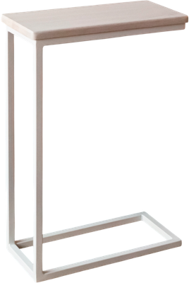 Приставной столик Stal-Massiv 1642-46 (дуб беленый/белый)