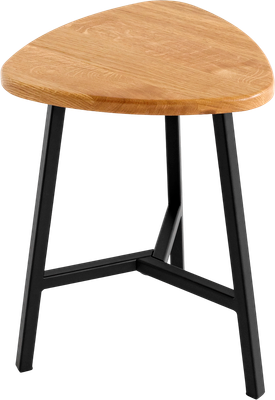 Табурет Stal-Massiv Delta-45 (дуб натуральный/черный)
