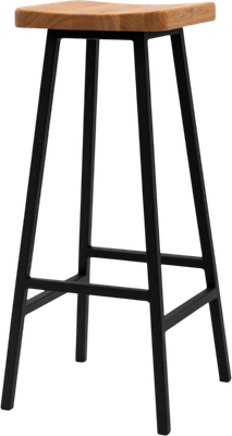 Табурет барный Stal-Massiv HALLS-М78 (дуб натуральный/черный)