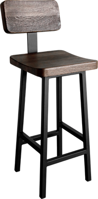 Стул барный Stal-Massiv HALLS-MS65 (дуб мореный/черный)