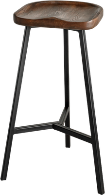 Табурет барный Stal-Massiv PopART-65 (дуб мореный/черный)