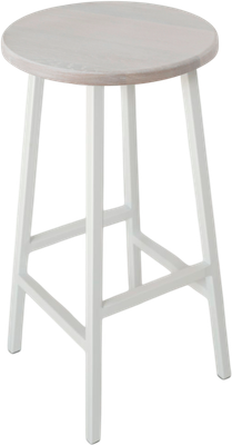 Табурет барный Stal-Massiv SMH-63 (дуб беленый/белый)