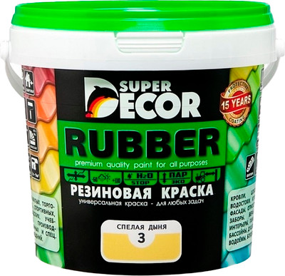 Краска Super Decor Резиновая №03 Спелая дыня (3кг)