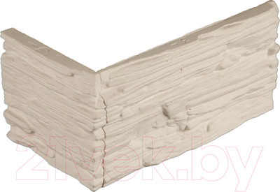 Декоративный камень гипсовый Petra Марсель угловой элемент А05.У (белый)