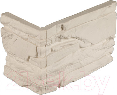 Декоративный камень гипсовый Petra Мадрид угловой элемент А07.У (белый)