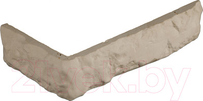 Декоративный камень гипсовый Petra Милан угловой элемент А10.У (белый)