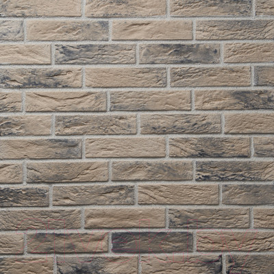 Декоративный камень бетонный Petra Туринский кирпич 12П3 (слоновая кость/серый)