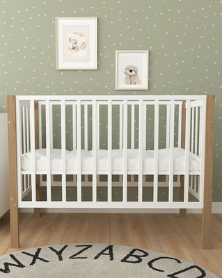 Детская кроватка СКВ 3190111-6 с матрасом Plitex Юниор-премиум  (белый бук)