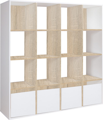 Стеллаж Мебель-Класс Куб-6 (белый/дуб сонома)