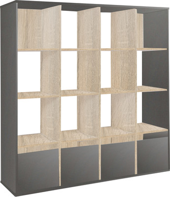 Стеллаж Мебель-Класс Куб-6 (дуб сонома/антрацит)