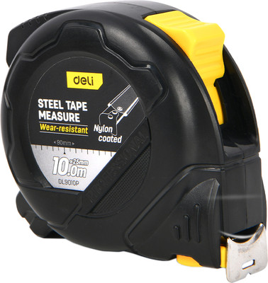 Рулетка Deli YS EDL9010P (10мx25мм, черный/желтый)