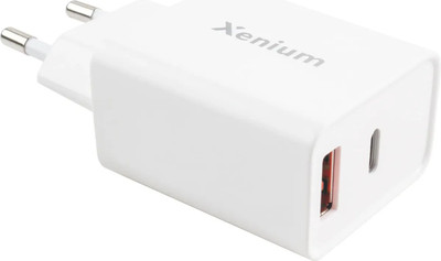 Зарядное устройство сетевое Xenium X332 + кабель / CCX332CW/00 (белый)