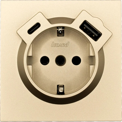Розетка Lezard Zima 704-3688-181TC (золото)