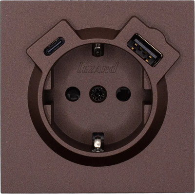 Розетка Lezard Zima 704-7388-181TC (шоколад)